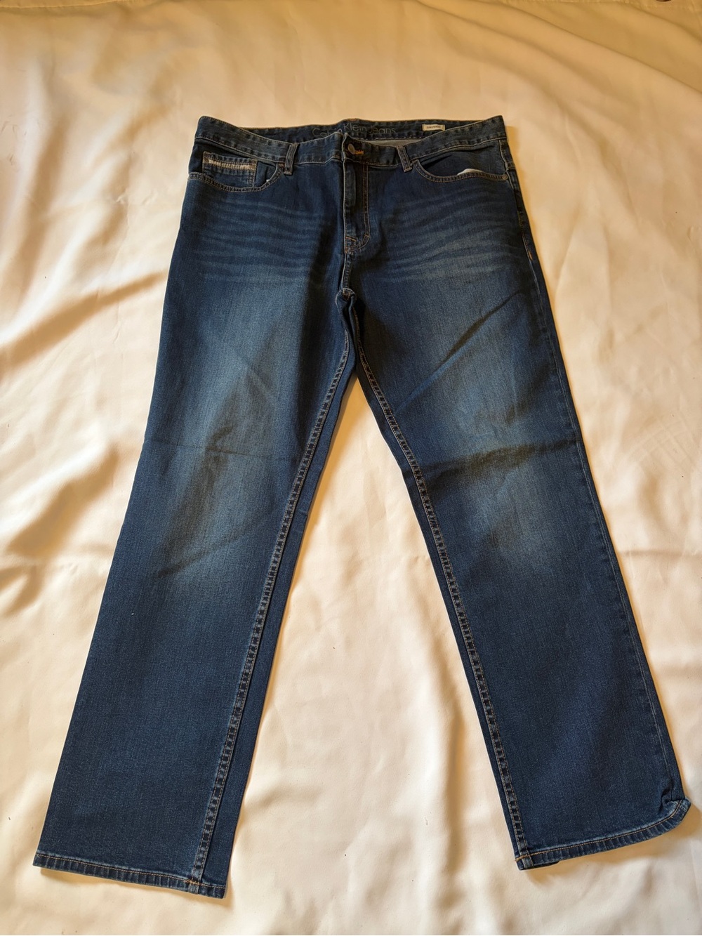 Calvin Klein Men's Straight-Leg Indigo Blue Jeans